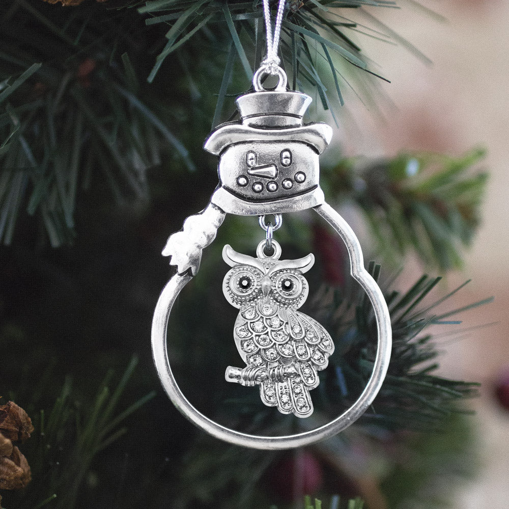 Pave Owl Charm Christmas / Holiday Ornament