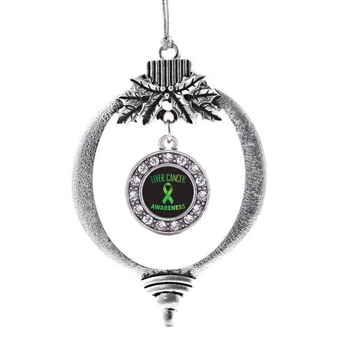 Liver Cancer Awareness Circle Charm Christmas / Holiday Ornament