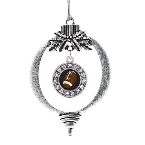 Football Lovers Circle Charm Christmas / Holiday Ornament