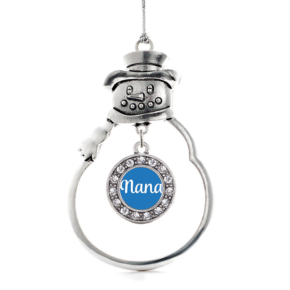 Nana Blue Circle Charm Christmas / Holiday Ornament