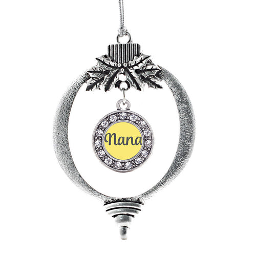 Nana Yellow Circle Charm Christmas / Holiday Ornament