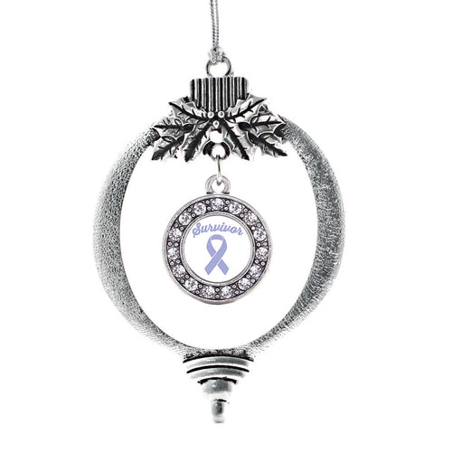 Periwinkle Circle Charm Christmas / Holiday Ornament