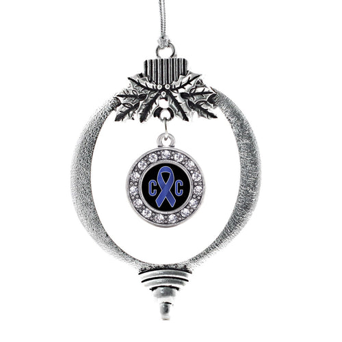 Colon Cancer Awareness Circle Charm Christmas / Holiday Ornament