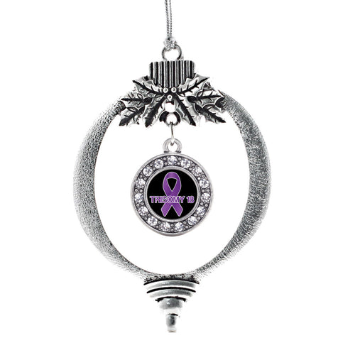 Trisomy 18 Circle Charm Christmas / Holiday Ornament