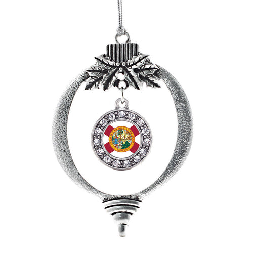 Florida Flag Circle Charm Christmas / Holiday Ornament