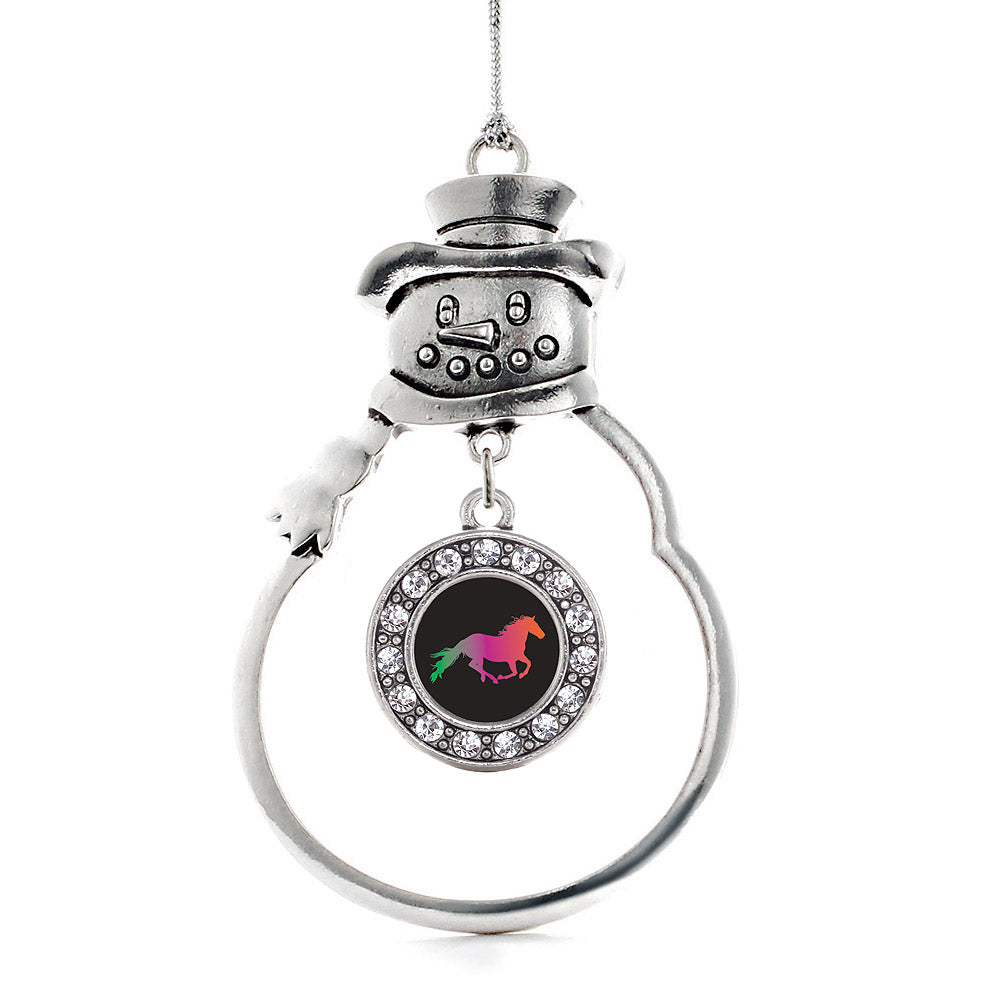 Horse Lovers Circle Charm Christmas / Holiday Ornament