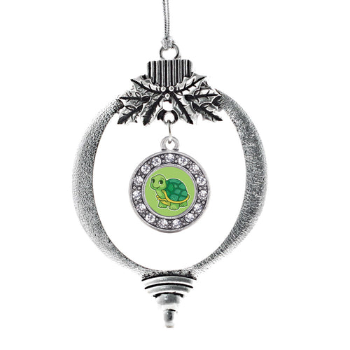 Baby Turtle Circle Charm Christmas / Holiday Ornament