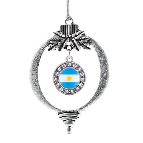 Argentina Flag Circle Charm Christmas / Holiday Ornament