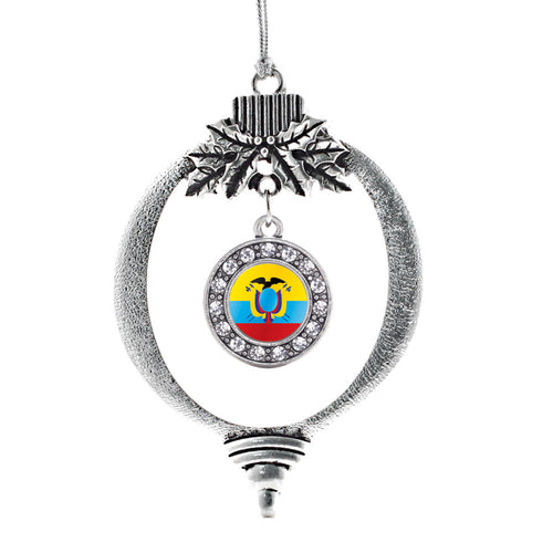 Ecuador Flag Circle Charm Christmas / Holiday Ornament