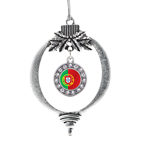 Portugal Flag Circle Charm Christmas / Holiday Ornament