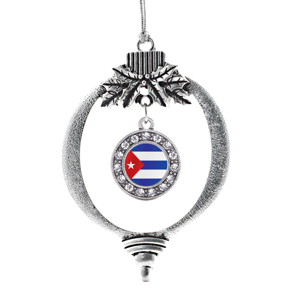 Cuba Flag Circle Charm Christmas / Holiday Ornament