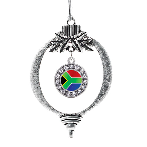 South Africa Flag Circle Charm Christmas / Holiday Ornament