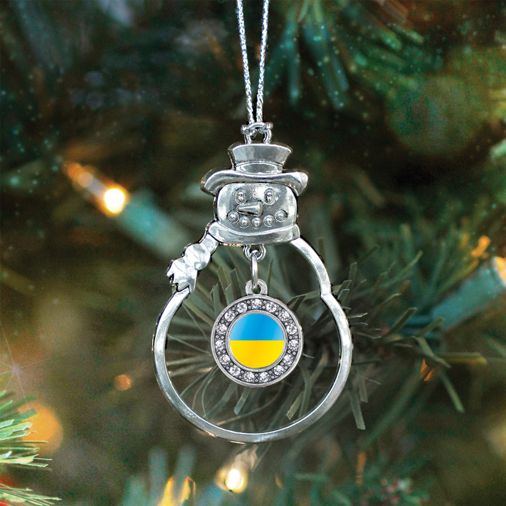 Ukraine Flag Circle Charm Christmas / Holiday Ornament