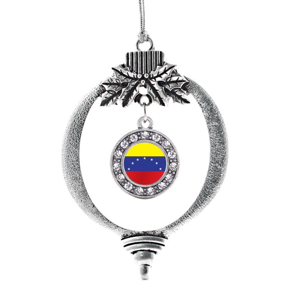 Venezuela Flag Circle Charm Christmas / Holiday Ornament