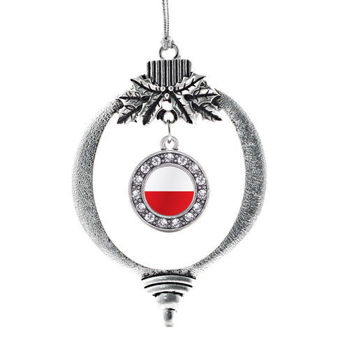 Poland Flag Circle Charm Christmas / Holiday Ornament