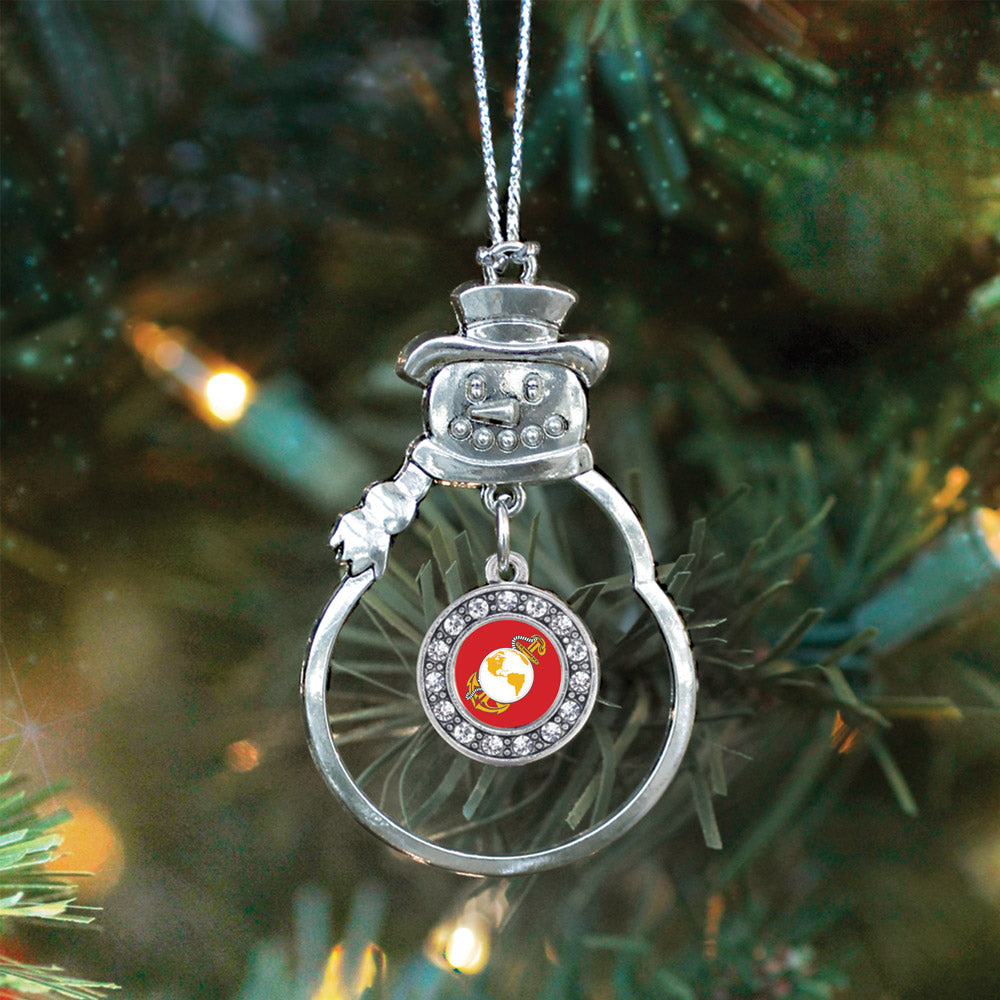 Marine Symbol Circle Charm Christmas / Holiday Ornament