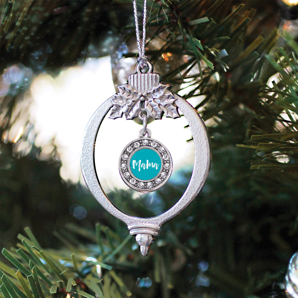 Blue Mama Circle Charm Christmas / Holiday Ornament
