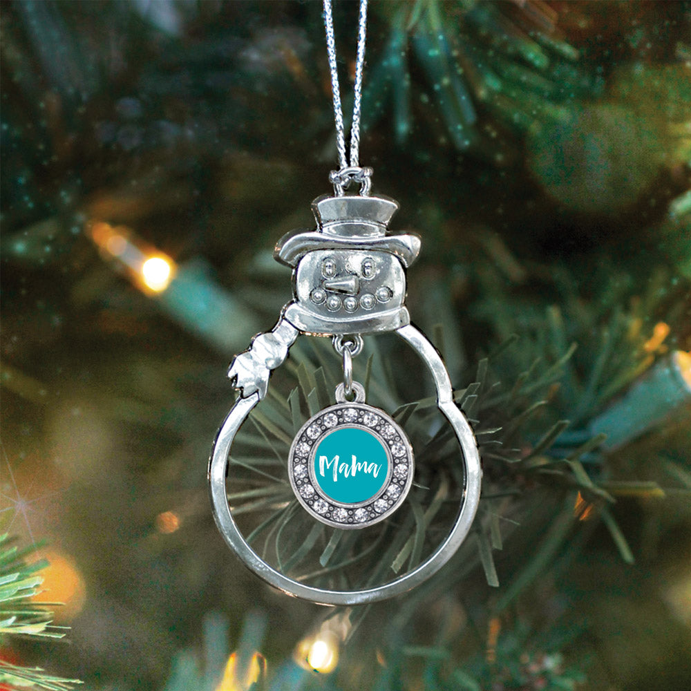 Blue Mama Circle Charm Christmas / Holiday Ornament