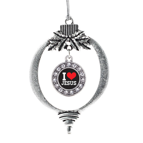 I Love Jesus Circle Charm Christmas / Holiday Ornament