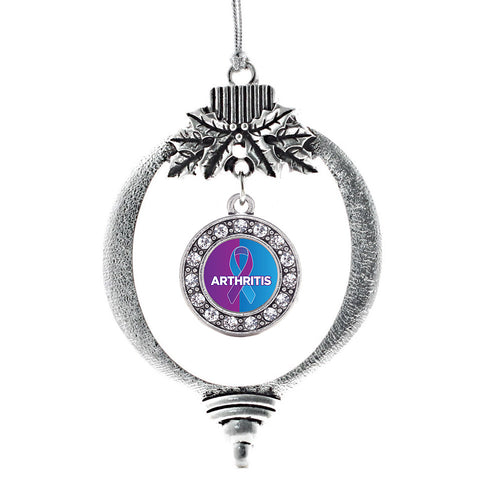 Arthritis Awareness Circle Charm Christmas / Holiday Ornament