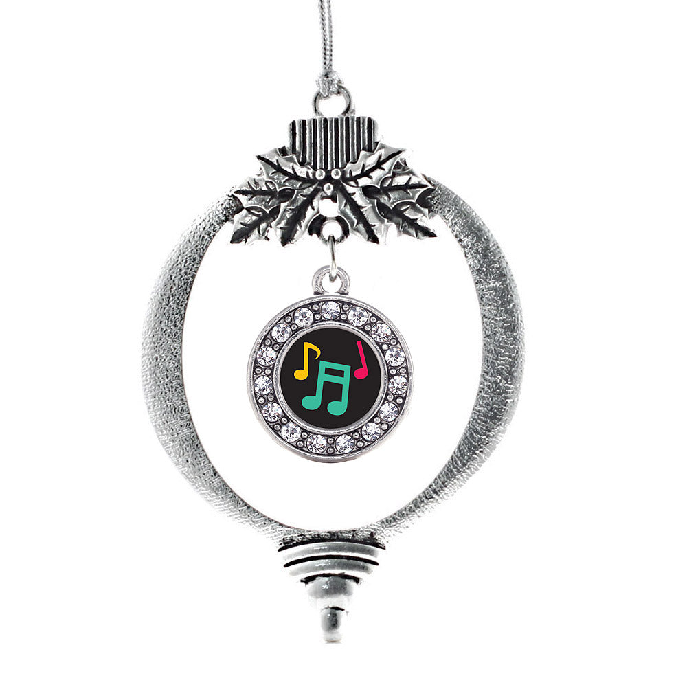 Musical Notes Circle Charm Christmas / Holiday Ornament