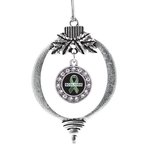 Scoliosis Support and Awareness Circle Charm Christmas / Holiday Ornament