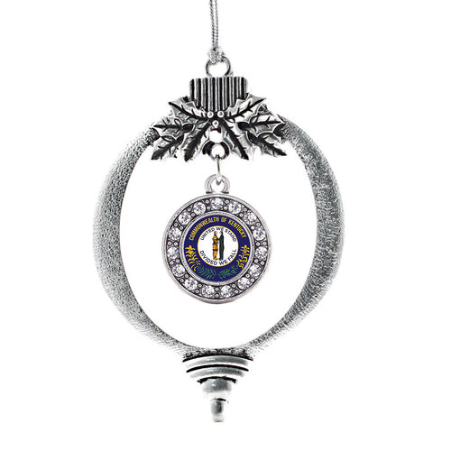 Kentucky Flag Circle Charm Christmas / Holiday Ornament