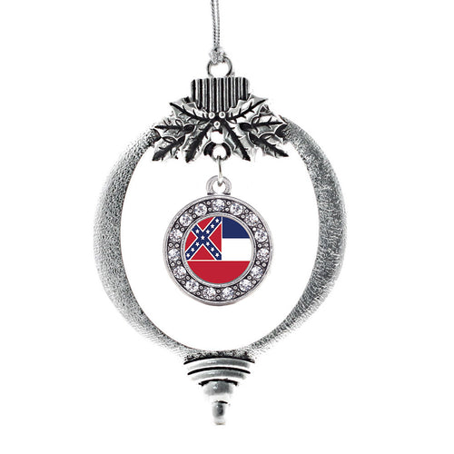 Mississippi Flag Circle Charm Christmas / Holiday Ornament