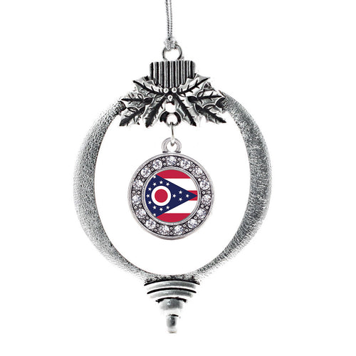 Ohio Flag Circle Charm Christmas / Holiday Ornament