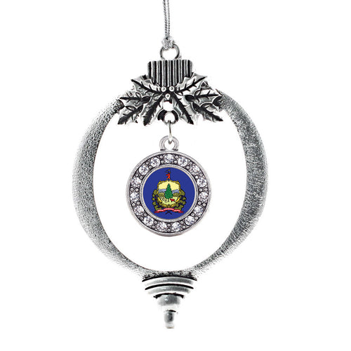 Vermont Flag Circle Charm Christmas / Holiday Ornament