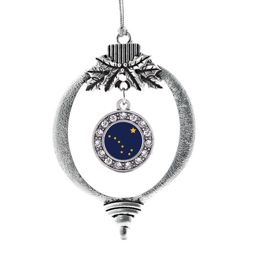 Alaska Flag Circle Charm Christmas / Holiday Ornament