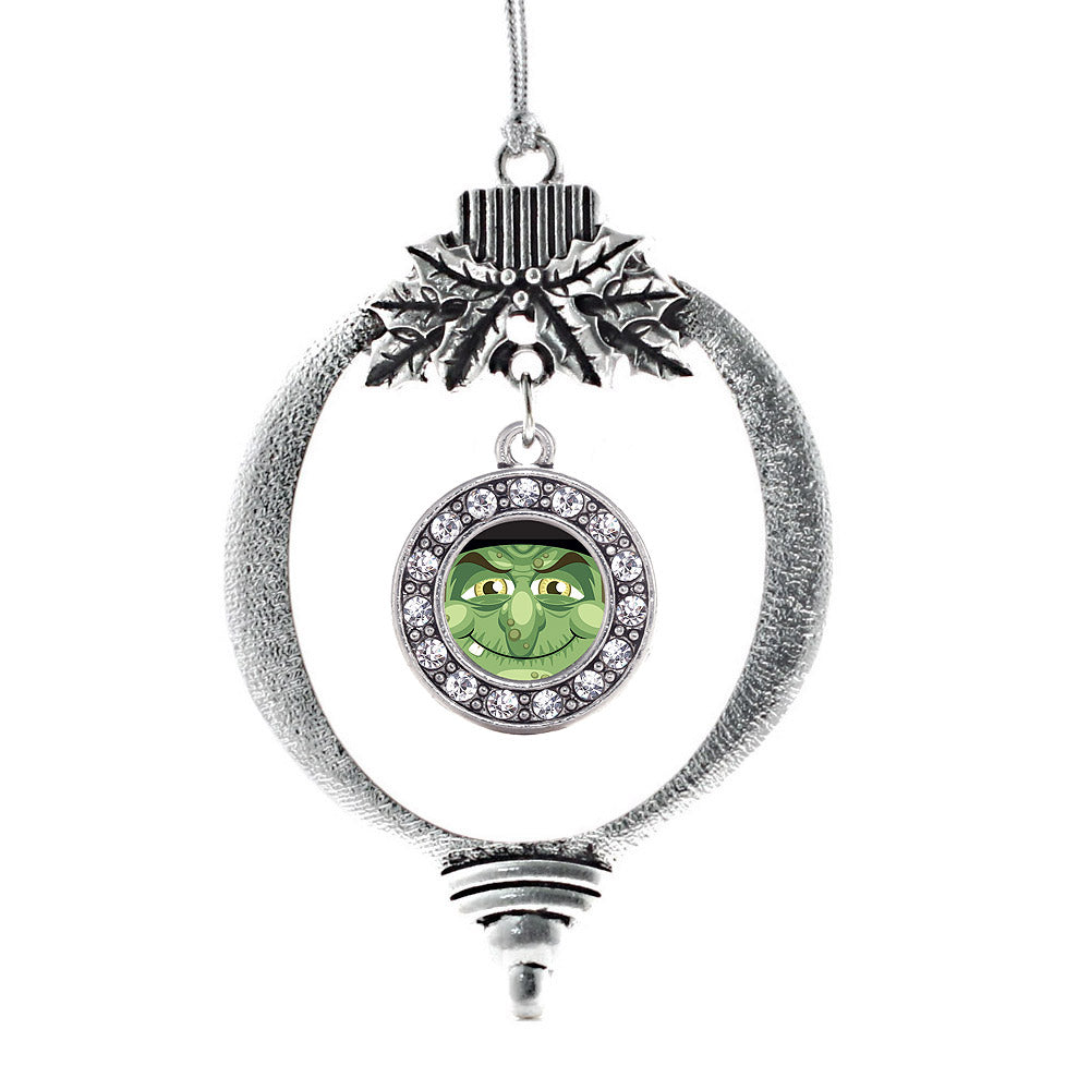 Witty Witch Circle Charm Christmas / Holiday Ornament