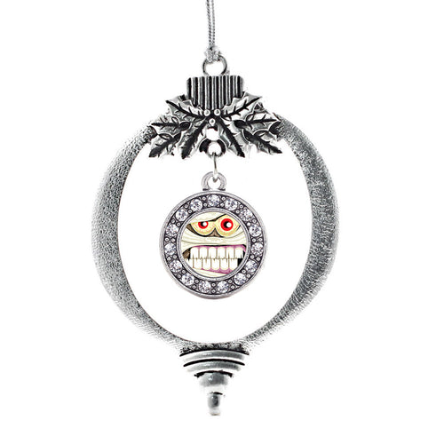 Angry Mummy Circle Charm Christmas / Holiday Ornament