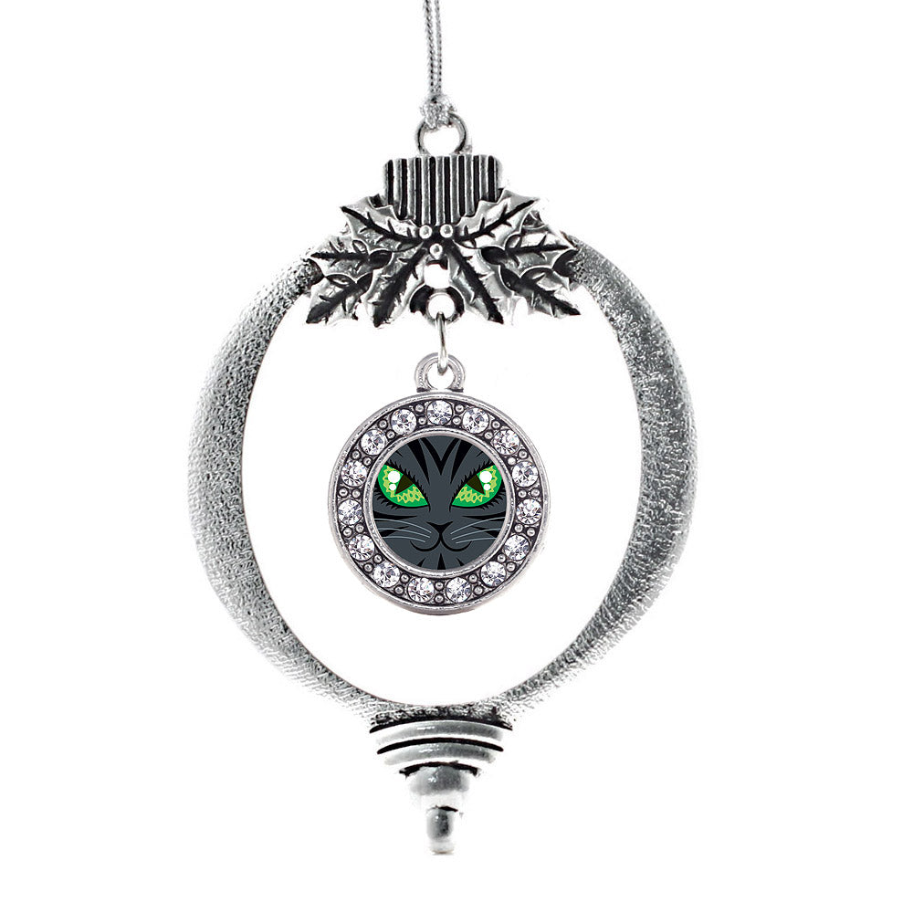 Mischevious Cat Circle Charm Christmas / Holiday Ornament