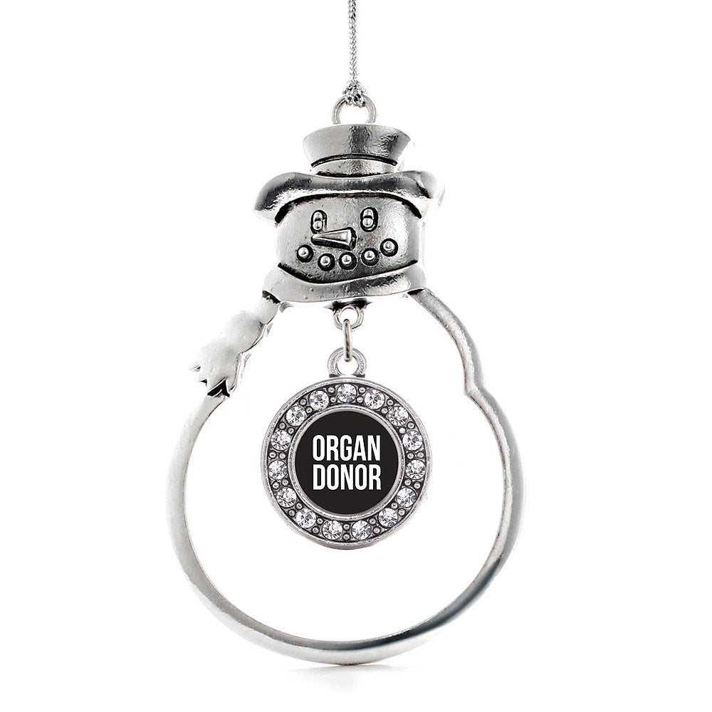 Organ Donor Black Circle Charm Christmas / Holiday Ornament