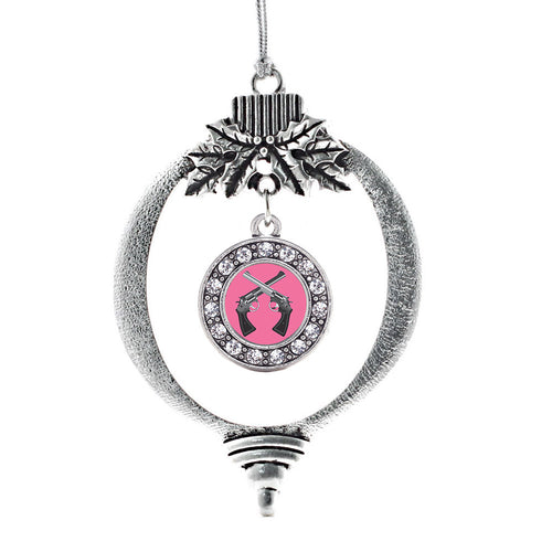 Girls N' Guns Circle Charm Christmas / Holiday Ornament