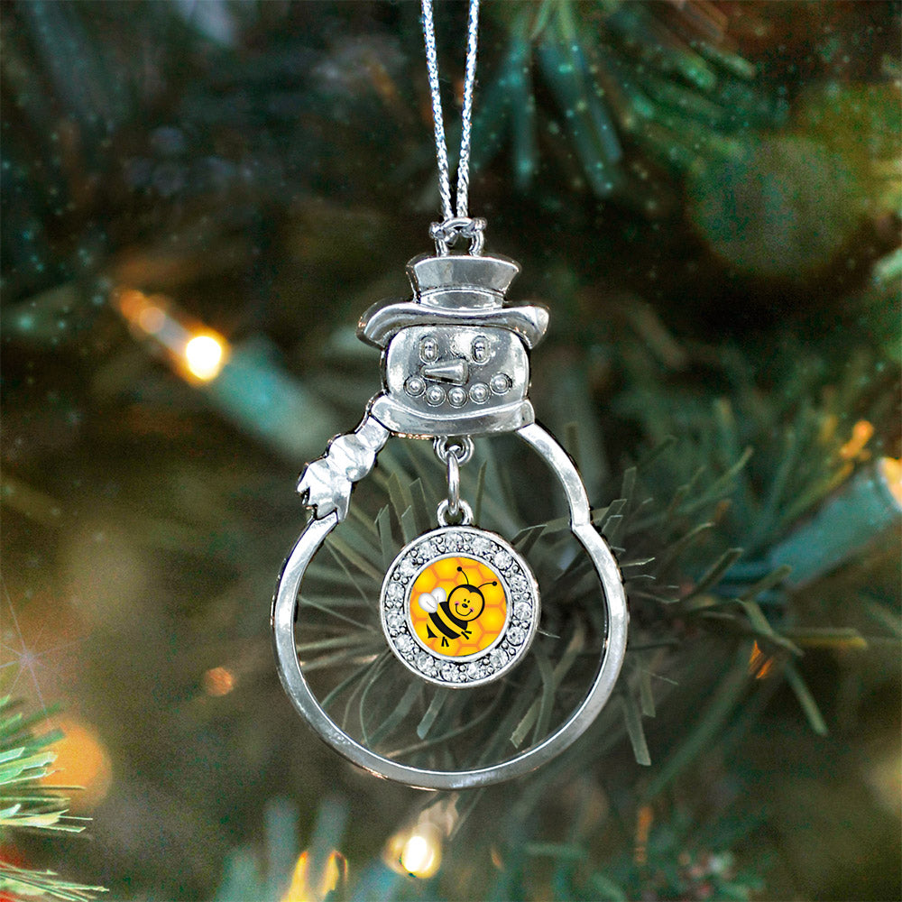 Honey Bee Circle Charm Christmas / Holiday Ornament