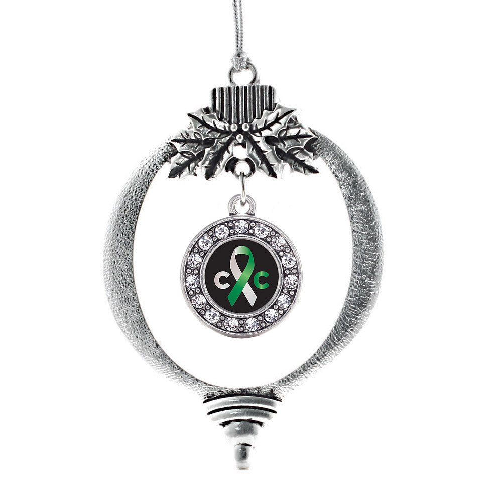 Cervical Cancer Support Circle Charm Christmas / Holiday Ornament
