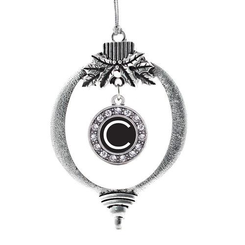 My Initials - Letter C Circle Charm Christmas / Holiday Ornament