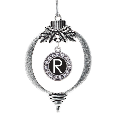 My Initials - Letter R Circle Charm Christmas / Holiday Ornament