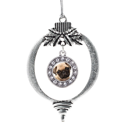 Pug Circle Charm Christmas / Holiday Ornament