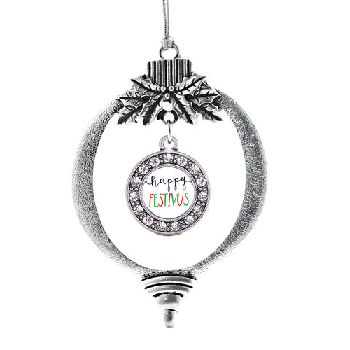 Happy Festivus Circle Charm Christmas / Holiday Ornament