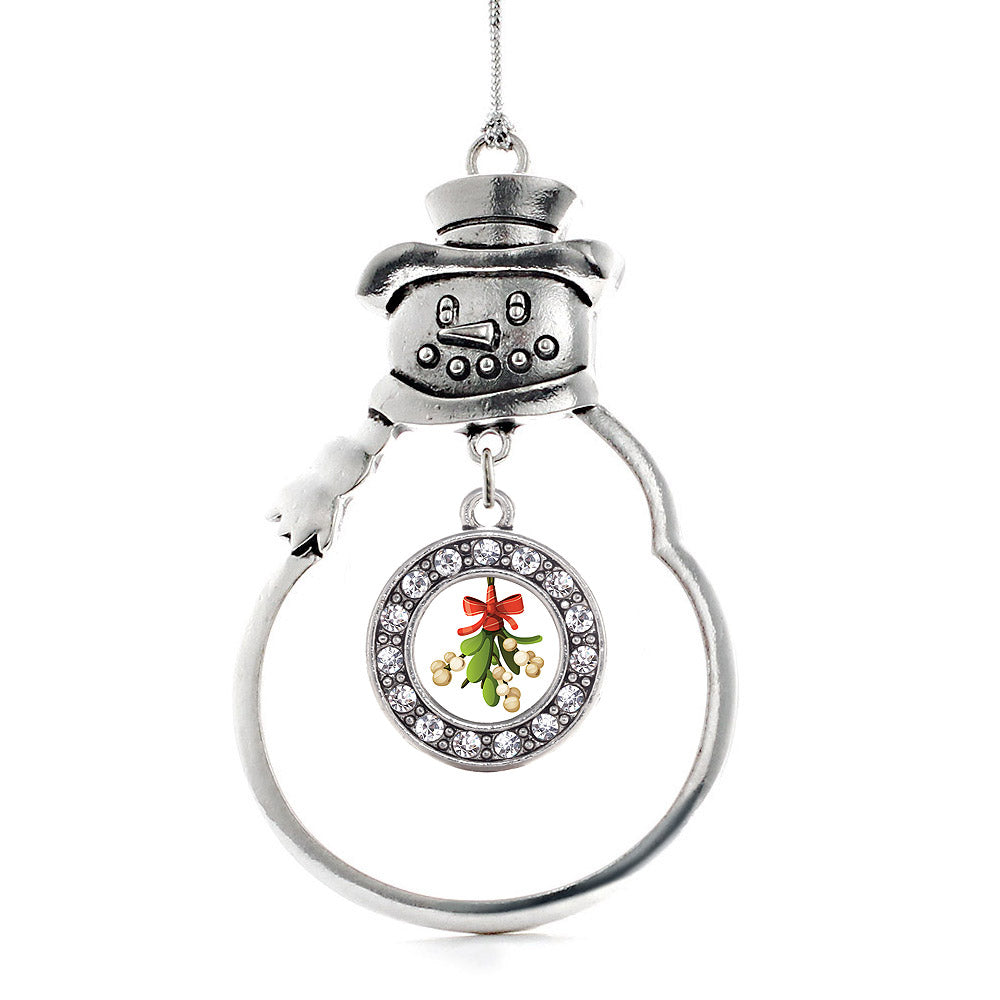 Mistletoe Circle Charm Christmas / Holiday Ornament