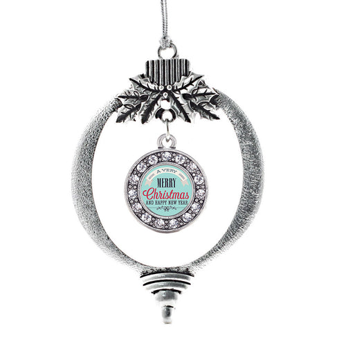 Very Merry Circle Charm Christmas / Holiday Ornament