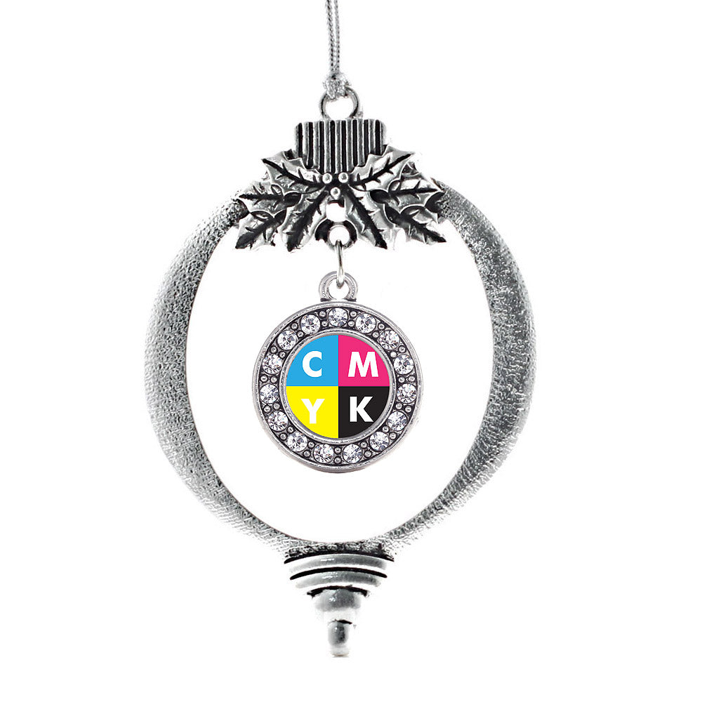 CMYK Circle Charm Christmas / Holiday Ornament