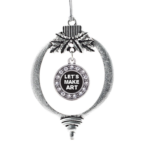 Let's Make Art Circle Charm Christmas / Holiday Ornament