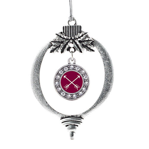 Crossbows Circle Charm Christmas / Holiday Ornament