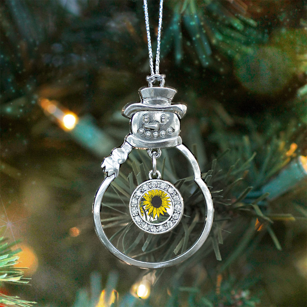 Sunflower Circle Charm Christmas / Holiday Ornament