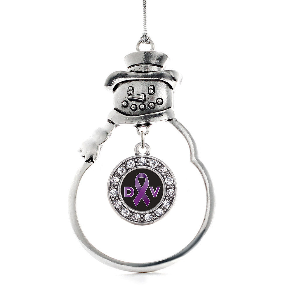 Domestic Violence Support Circle Charm Christmas / Holiday Ornament