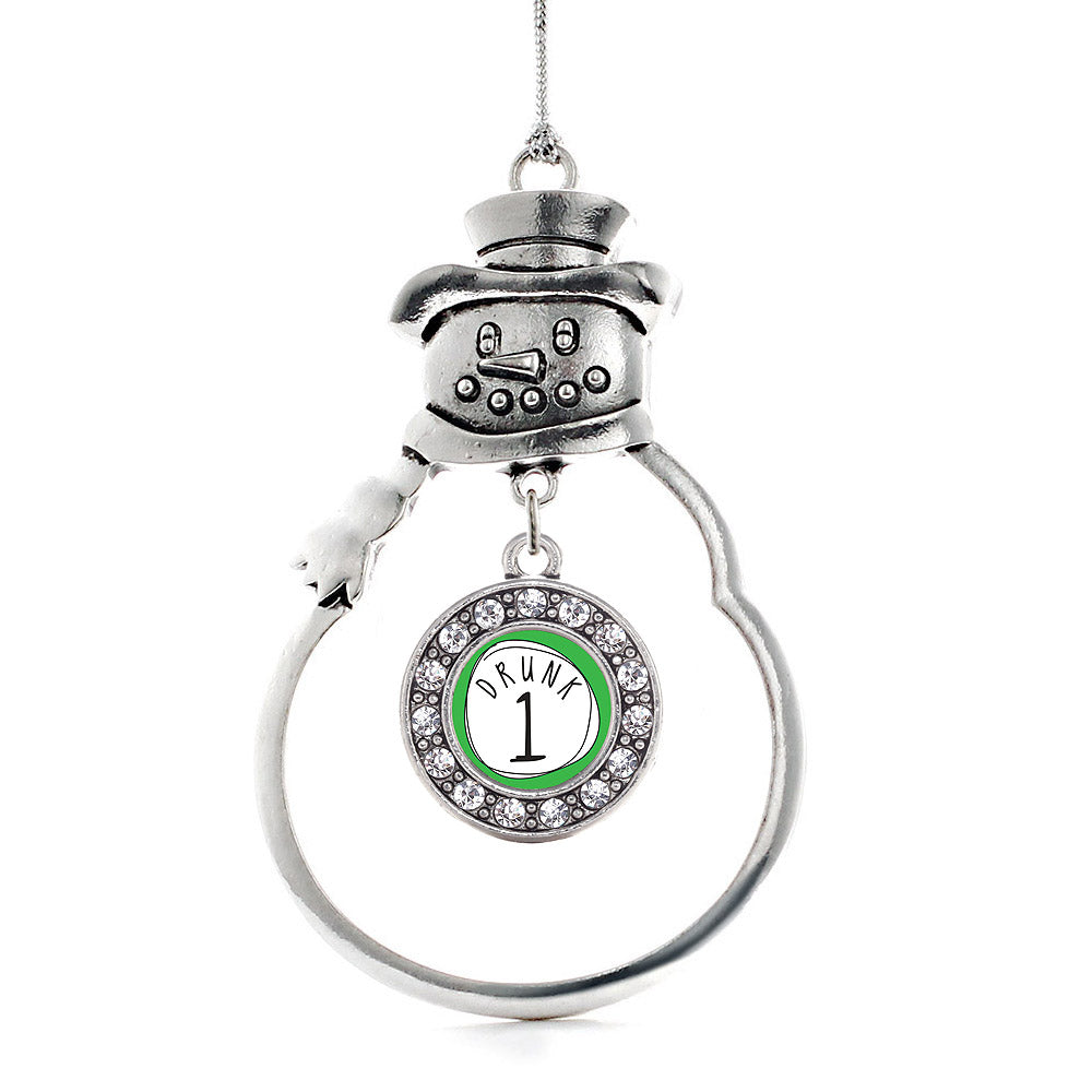 Drunk One Circle Charm Christmas / Holiday Ornament